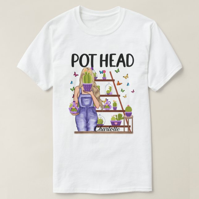 RD Personalized Pot Head Shirt, Birthday Gift T-Shirt (Design Front)