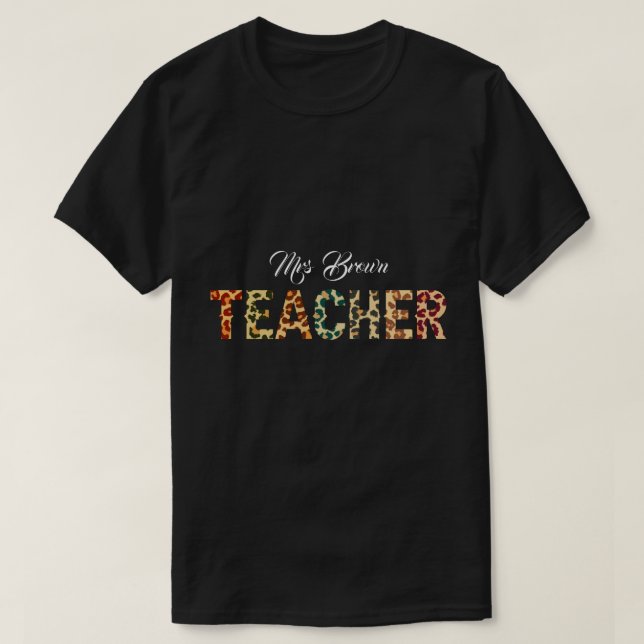 RD Personalized Teacher Shirt, Elementary Teacher  T-Shirt (Design Front)