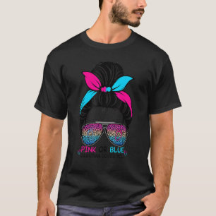 Rd Pink Or Blue Grandma Loves You, Gender Reveal T-Shirt