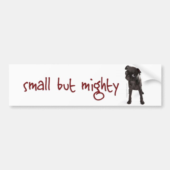 RD Pug Mighty Bumper Sticker (Front)