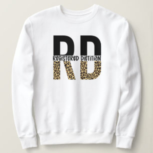 RD Registered Dietitian Cheetah Print RD Gift Sweatshirt
