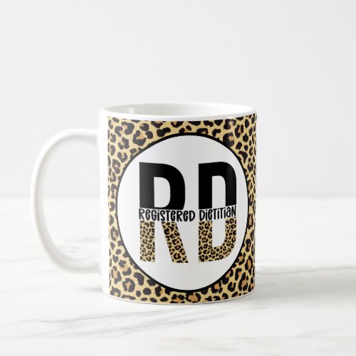 RD Registered Dietitian Cheetah Print RD Gifts Coffee Mug