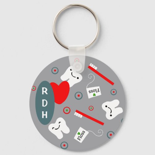 RDH Dental Tooth Keychain