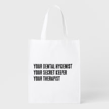 RDH hygienist and therapist gift tote bag