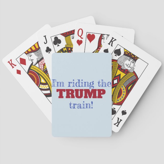 Rding the TRUMP train! Poker Cards (Back)