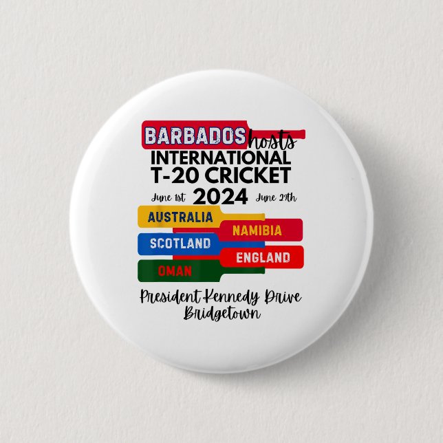Rdos T-20 International Cricket  Button (Front)