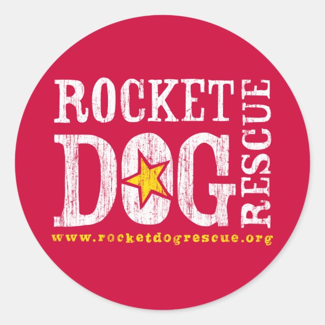 RDR Logo (wht/goldenrod) Classic Round Sticker (Front)