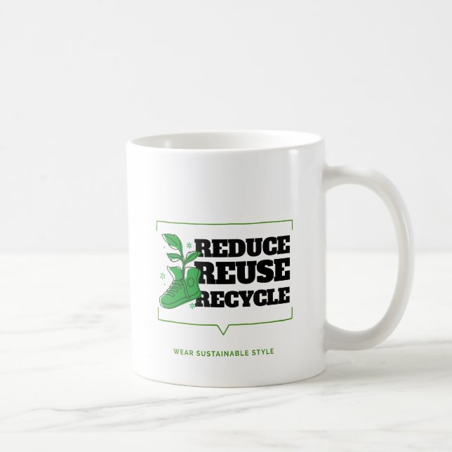 Rduce , Reuse, Recycle Coffee Mug (Right)