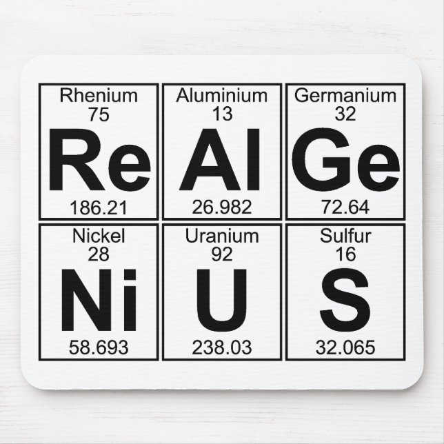 Re-Al-Ge-Ni-U-S (real genius) - Full Mouse Pad (Front)