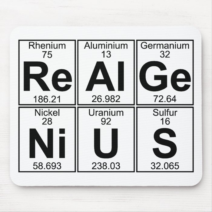 Re Al Ge Ni U S (real genius)   Full Mouse Pad