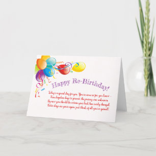 Re-Birthday for cancer patients Letterpress Thank You Card