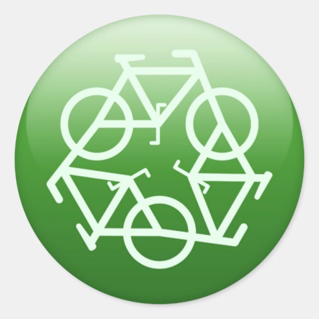 Re-Cycle Classic Round Sticker (Front)