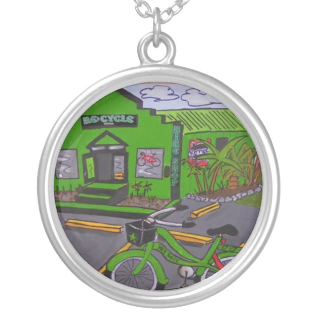 RE-CYCLE SILVER PLATED NECKLACE (Front)