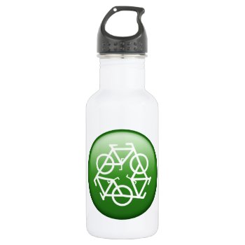 Re-cycle Stainless Steel Water Bottle by pixelholic at Zazzle