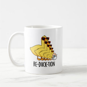 Re-duck-tion Funny Animal Duck Pun Coffee Mug