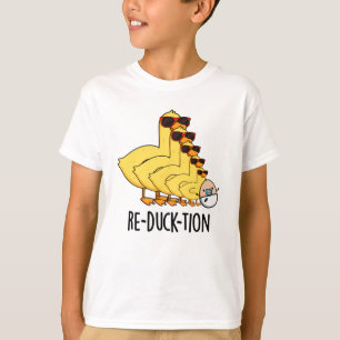 Re-duck-tion Funny Animal Duck Pun  T-Shirt