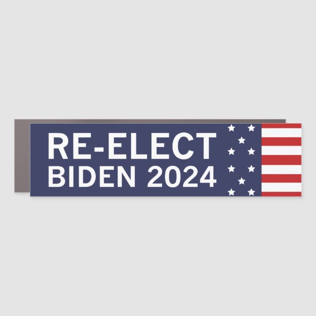 Re-Elect Biden 2024 Car Magnet (Front)