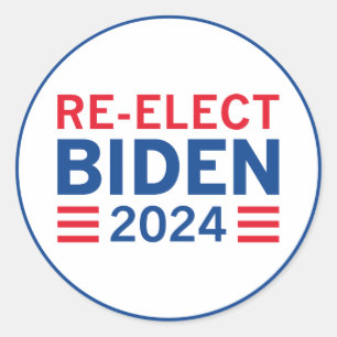 Re-Elect Biden 2024 Classic Round Sticker