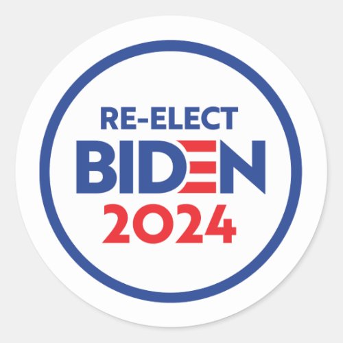 Re_Elect Biden Classic Round Sticker