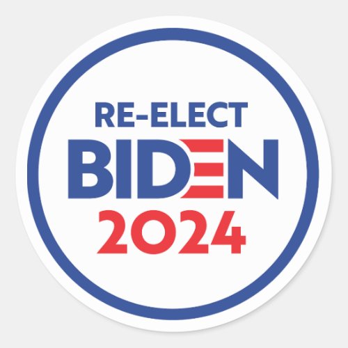 Re_Elect Biden Classic Round Sticker