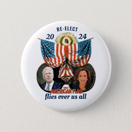 Re_elect Biden Harris 2024 Button