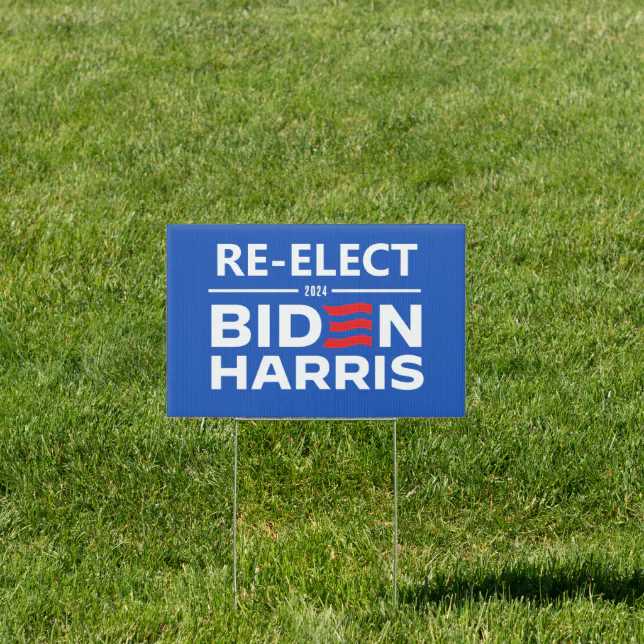 Re-Elect Biden Harris 2024 Sign | Zazzle