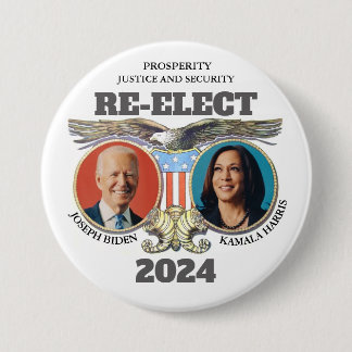 Re-elect Biden Harris Button
