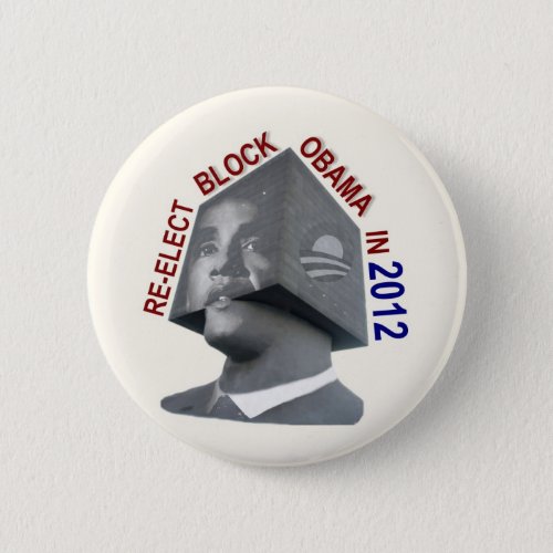 Re_Elect Block Obama Button