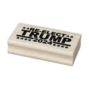RE-ELECT DONALD TRUMP 2024 STAMP WOOD ART