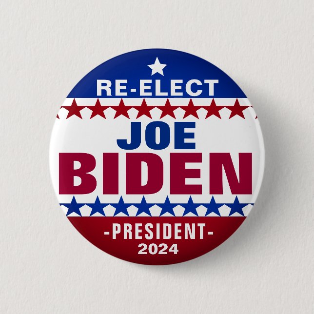 RE-ELECT Joe Biden 2024 Campaign Button (Front)