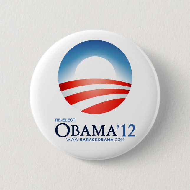 Re-Elect Obama 2012 Button (Front)