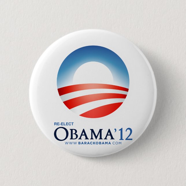 Re-Elect Obama 2012 Pinback Button (Front)