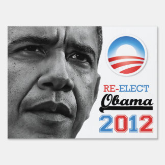 Re-Elect OBAMA 2012 Yard Sign (MEDIUM size)