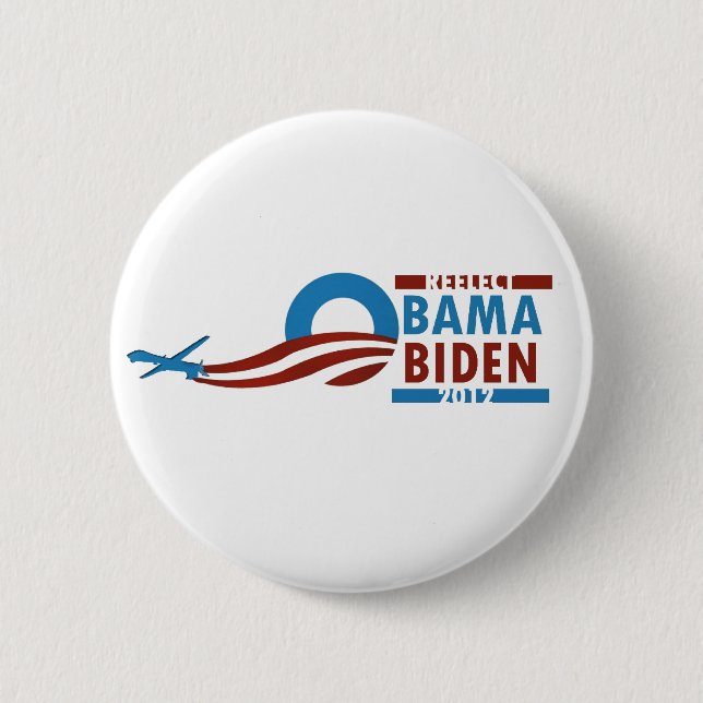 Re-Elect Obama Biden 2012 Button (Front)