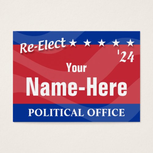 RE-ELECT - Political Campaign Business Card Templates