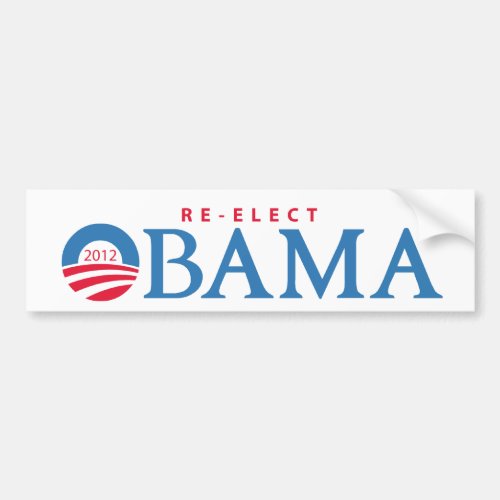 Re_Elect President Obama 2012 Bumpersticker Bumper Sticker