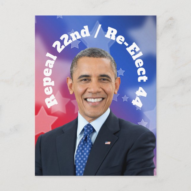 Re-Elect President Obama Postcard (Front)
