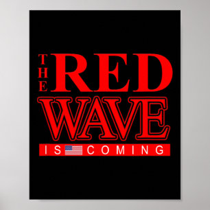 Re Elect President Trump Us Red Wave Election Poster