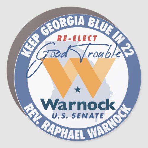Re_elect Raphael Warnock US Senate 2022 Car Magnet