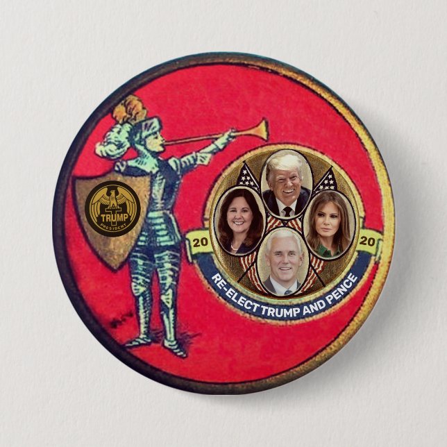 Re-elect Trump 2020 Button (Front)