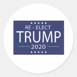 Re-Elect Trump 2020  Classic Round Sticker