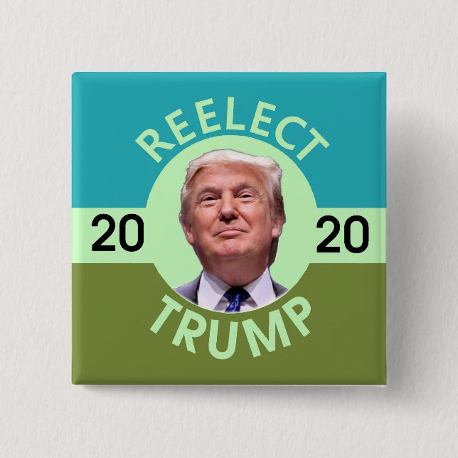 Re-Elect Trump Button (Front)