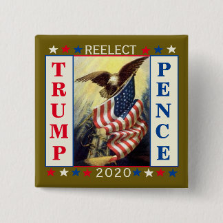 Re-Elect Trump Pence Button