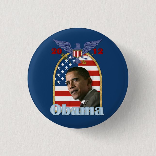 Re-Election Barack Obama for 2012 Button (Front)