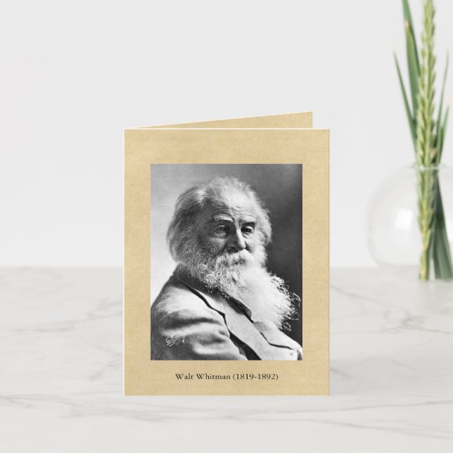 "Re-examine All You Have Been Told" Whitman Quote Card (Front)