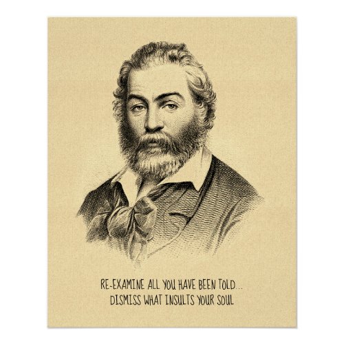 Re_examine Whitman Motivational Quote Poster