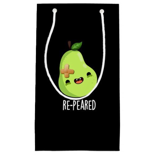 Re_peared Funny Fruit Pear Pun Dark BG Small Gift Bag