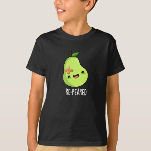 Re_peared Funny Fruit Pear Pun Dark BG T_Shirt
