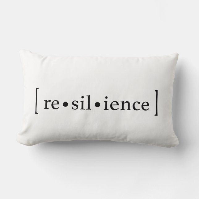 [re•sil•ience] lumbar pillow (Front)