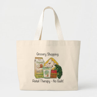 Re-usable Grocery Tote-bag with a sense of humor! Large Tote Bag